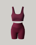 Kit essencial (Short Vic + Top Olivia) Malbec