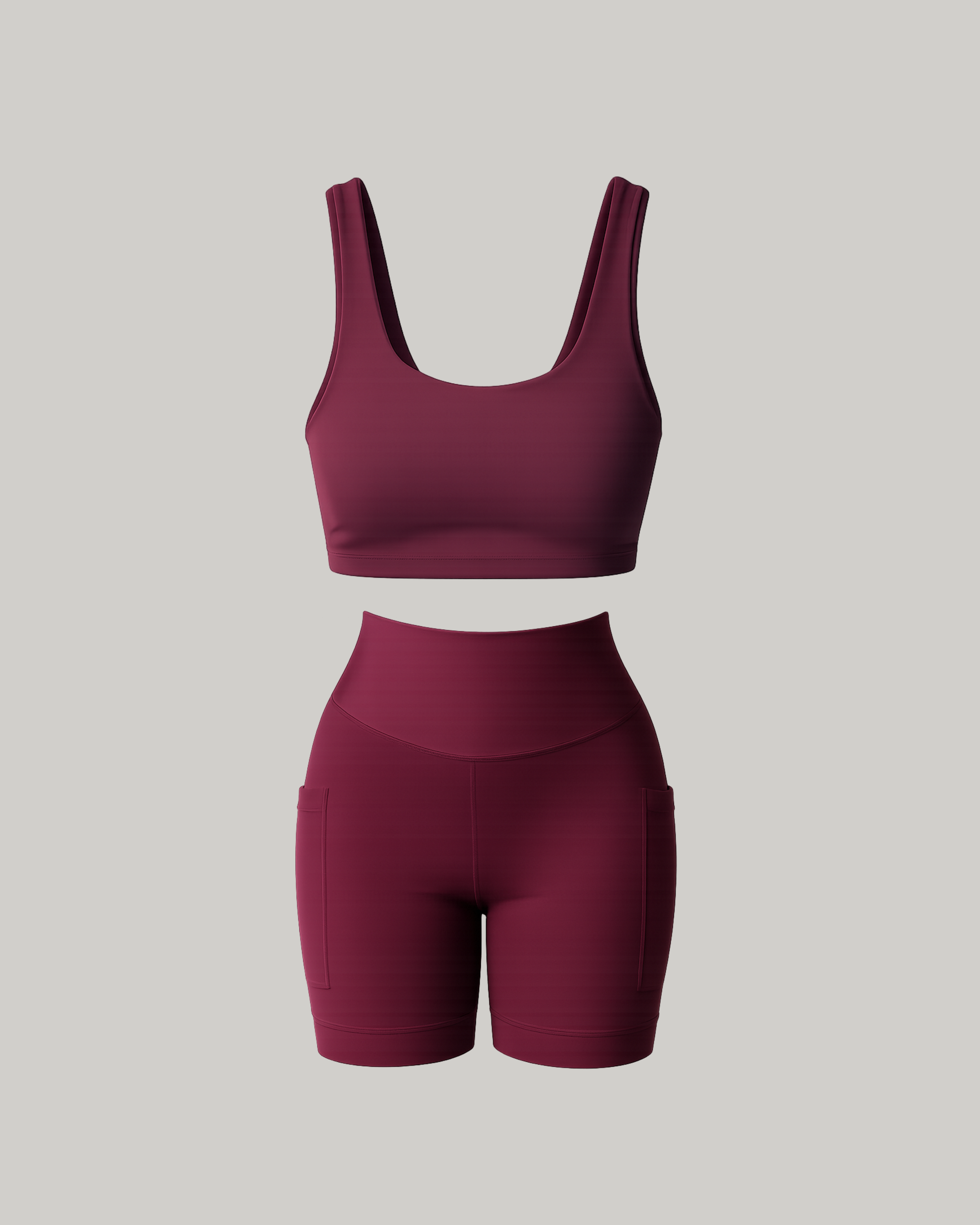 Kit essencial (Short Vic + Top Olivia) Malbec